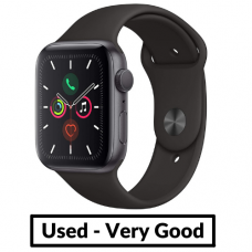 Apple Watch Series 5 44mm - Space Grey Aluminum Case with Black Sport Band GPS
