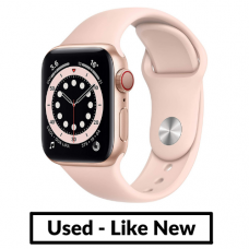 Apple Watch Series 6 GPS + Cellular, 40mm Gold Aluminium Case with Pink Sand Sport Band - Regular